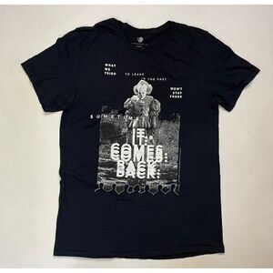 IT The Movie It Comes Back Graphic T-shirt Men Small Black Short Sleeve